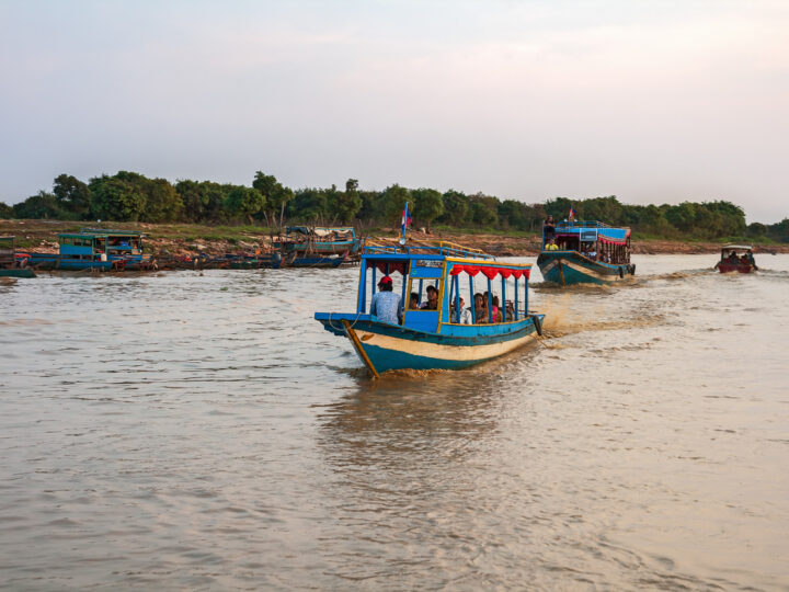 Motor boats in Cambodia