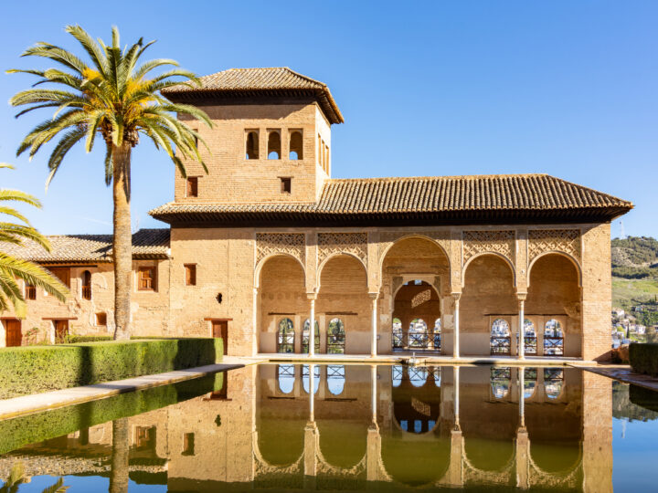 Alhambra gardens in Granada, Spain